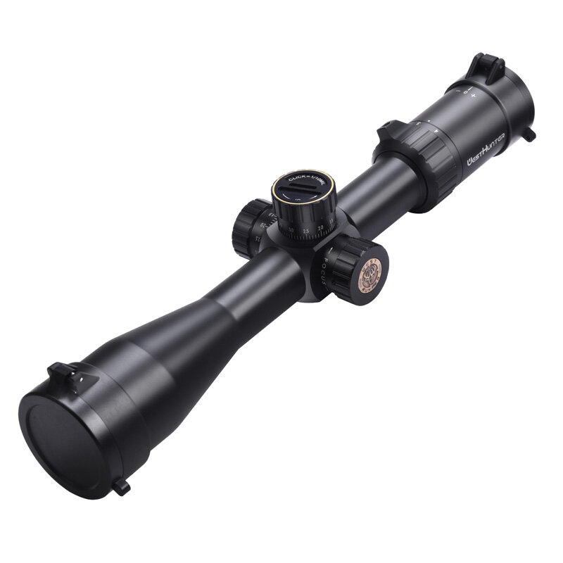 WESTHUNTER-Visor óptico HD 4-16X44 FFP para rifle de caza, mira de francotirador de gran alcance, con retícula óptica adaptable y cristal táctico grabado, 0.308