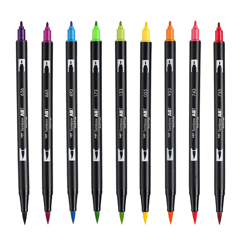 日本トンボ鉛筆abtソフトブラシペンアートマーカーセットスムース水彩描画マーカーペン書道レタリングデュアルブラシペン
