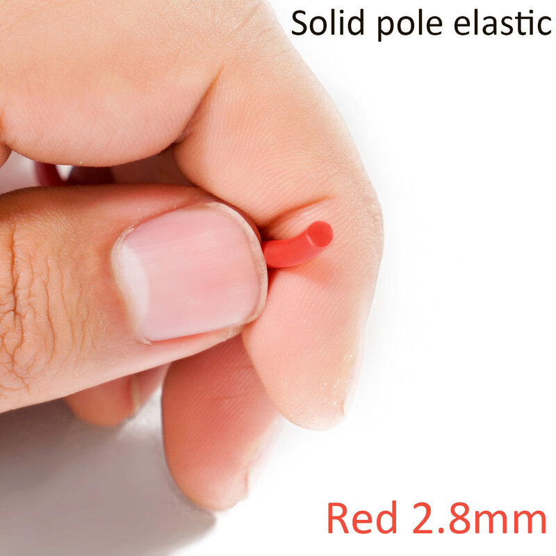 Nuovo 3m/6m/10m/20/50m nucleo solido palo elastico diametro rosso 2.8mm lenze da pesca tubo in lattice corda di ritenzione attrezzatura da pesca