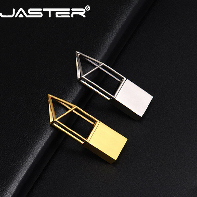 JASTER USB 0 dyski typu Flash 64GB 32GB metalowy Pendrive 16GB 8GB srebrny wodoodporny Pen Drive prezent biznesowy Pendrive USB