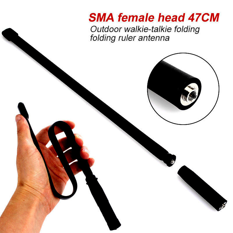 Tactical Walkie Talkie Antenna Sma-Male 144/430Mhz Foldable Cs Game Antenna