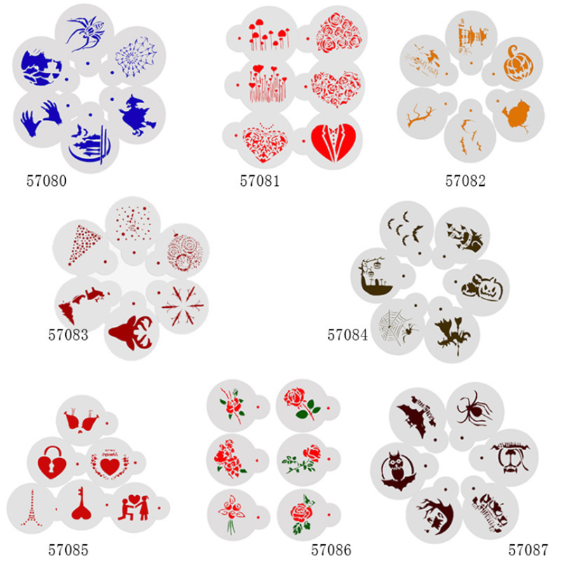 6pc Heart roses animal Stencils DIY Painting Wall Scrapbooking Photo Album Embossing Stencils Drawing Template