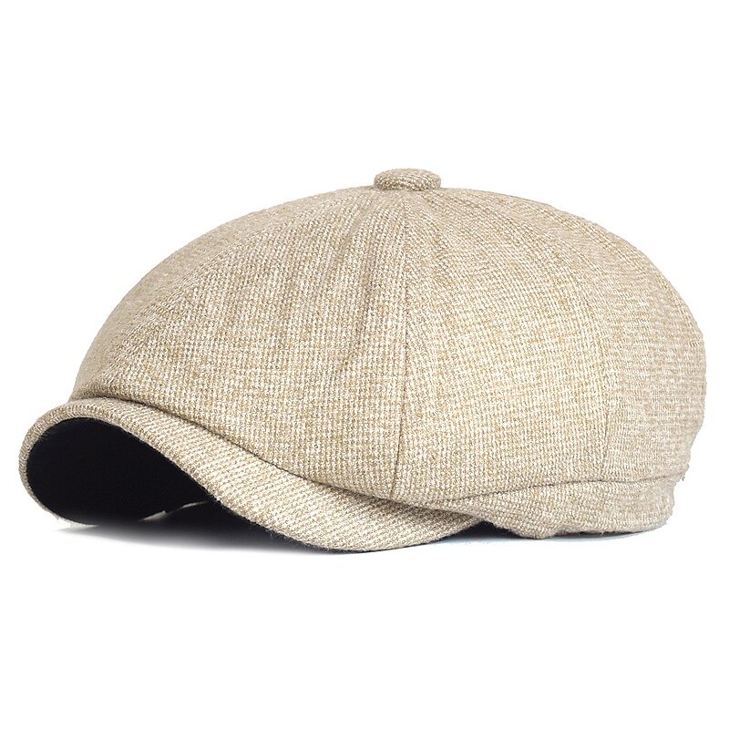 Зимние плотные теплые кепки газетчика, Мужская мягкая восьмиугольная шапка для мужчин, кепки с детективом, плоские кепки в стиле ретро для водителя