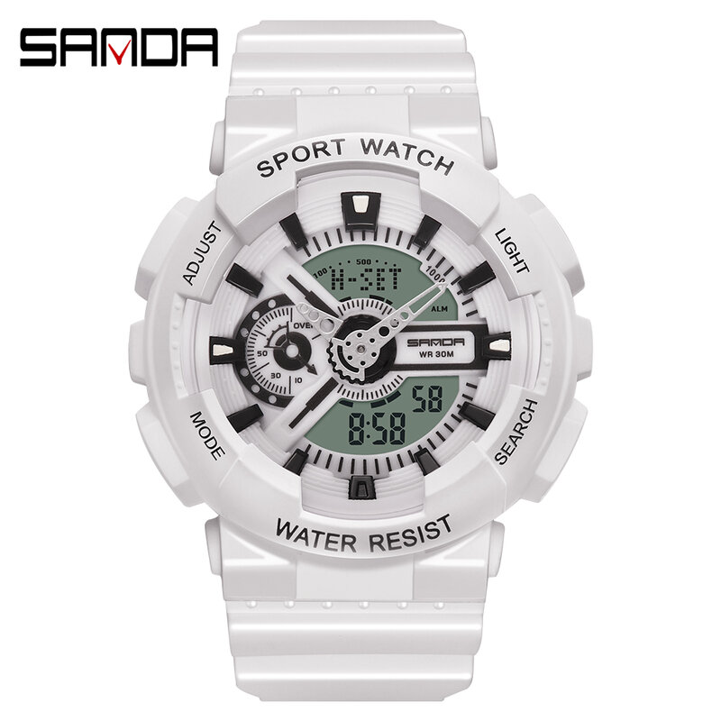 Relógio esportivo masculino estilo g, relógio digital a prova d'água com led militar de estilo g para homens, amantes de casal, relógios masculinos