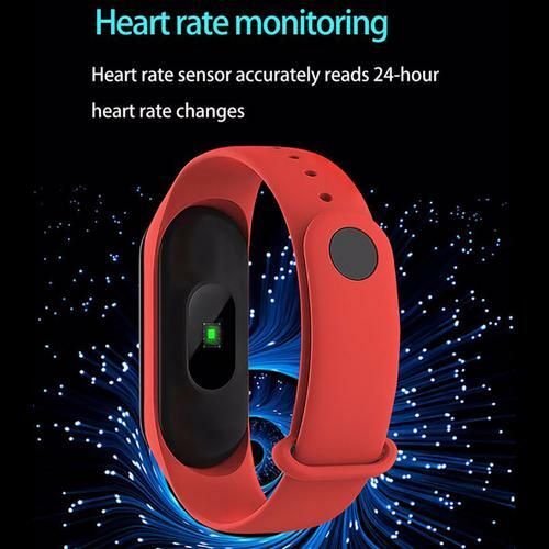 M3 Color Screen Smart Band Step Counter Heart Rate Blood Pressure Detection Smart Bracelet Reminder Waterproof Sports Wristband