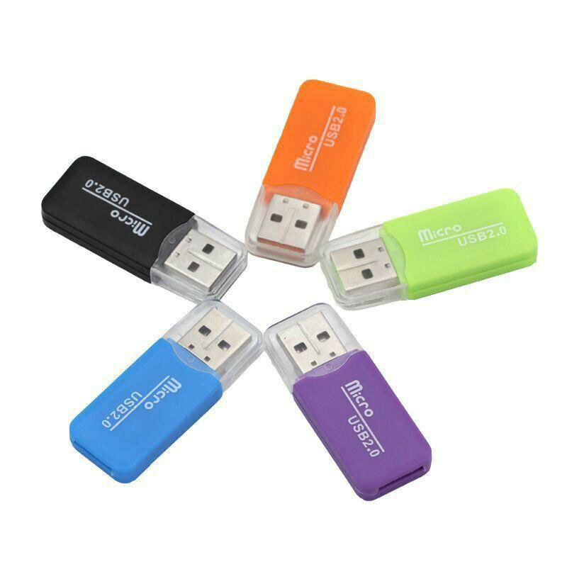 5 Buah Pembaca Kartu Memori Pintar Portabel Mini untuk Kartu SD Mikro TF USB 2.0 Kualitas Tinggi