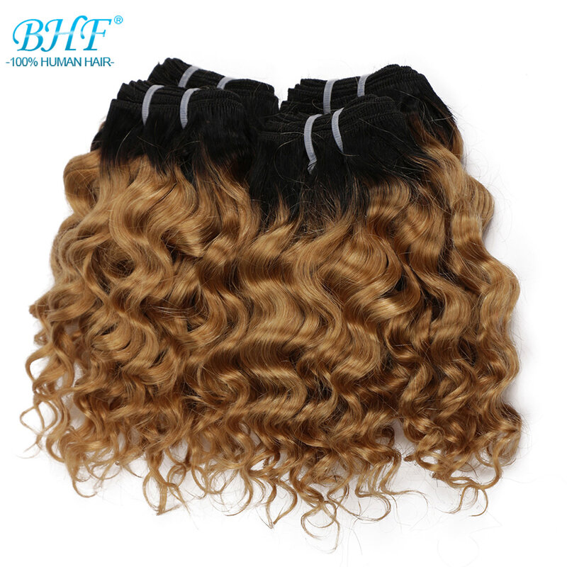 BHF Brazilian Hair Deep Wave Curly 100% Natural Human Hair Bundles 50g Remy Funmi Weft Can Make a Wig