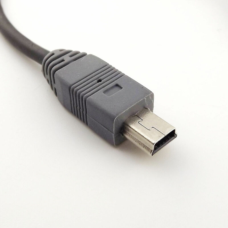 1pcs Mini USB Type B Male To Male 5 Pin Converter OTG Sync Adapter Lead Data Cable 20cm