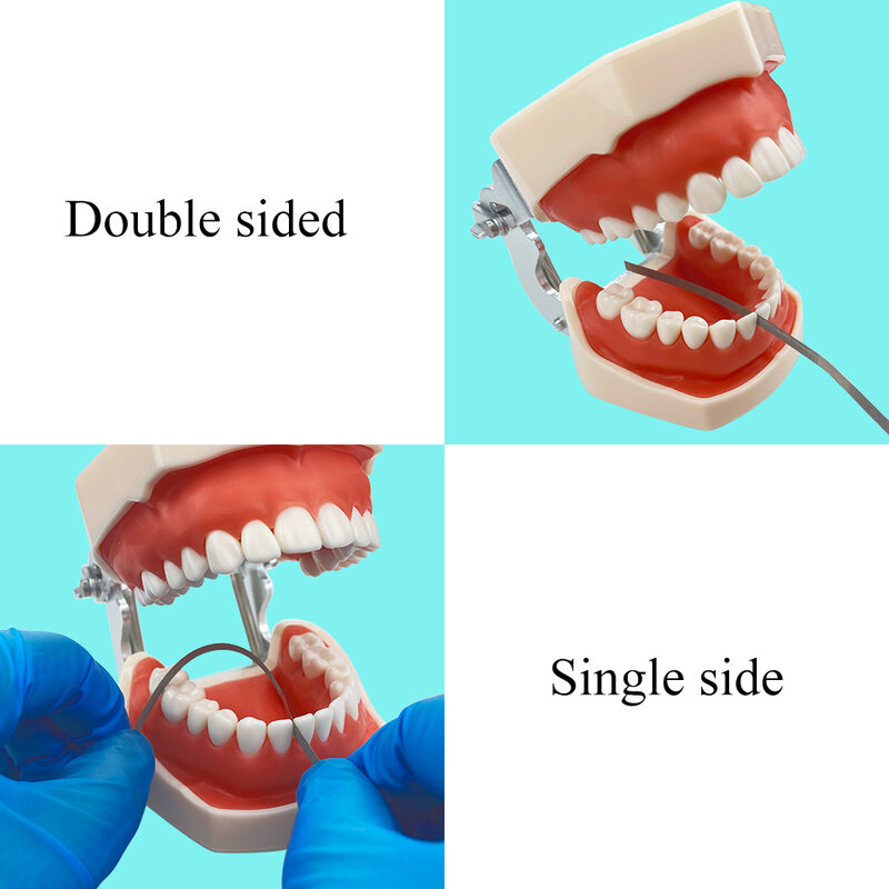12 قطعة الأسنان المعادن تلميع عصا قطاع واحد/مزدوج الجانب من الألومينا مطلي الرملي سطح طبيب الأسنان أدوات