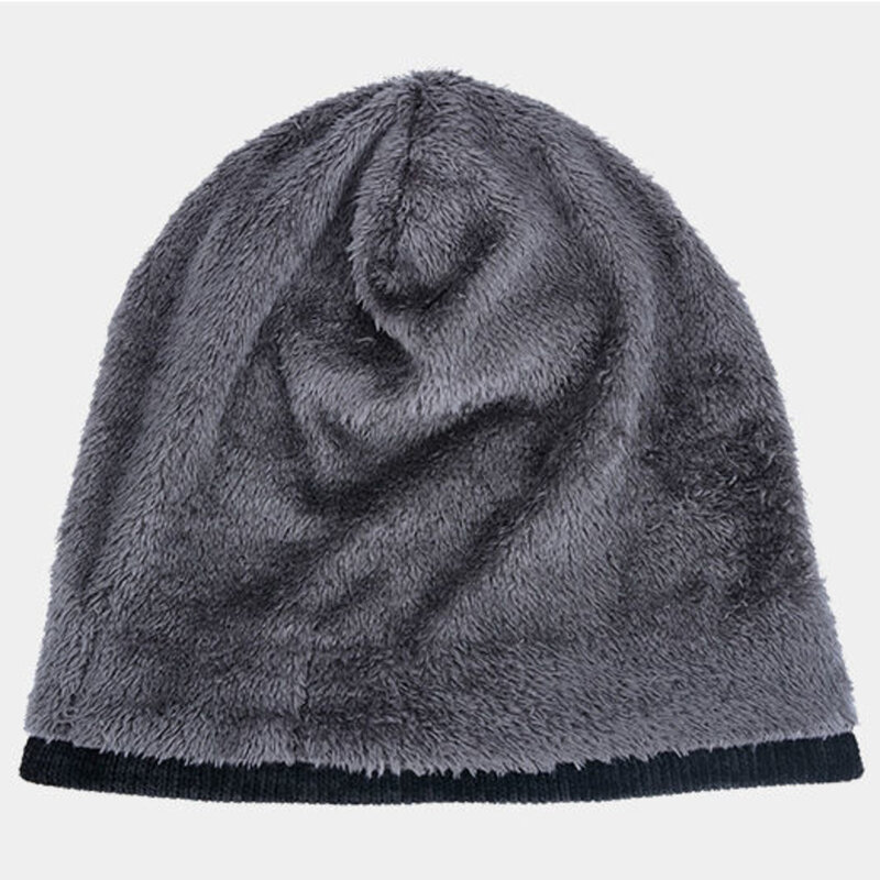 Bonnet Knitted Hat Letter Print Men's Autumn Winter Skullies Beanies Thick Plush Caps Fashion Warm Cotton Women's Outdoor