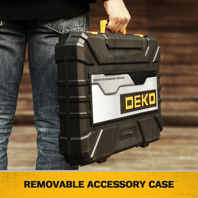 DEKO-Herramienta de reparación de automóviles, juego de herramientas de mano con caja de almacenamiento, destornillador, paquete combinado de 198/168 piezas