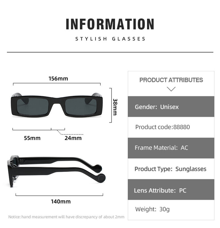 صغيرة مستطيل النظارات الشمسية النساء Vintage العلامة التجارية مصمم مربع نظارات شمسية ظلال الإناث