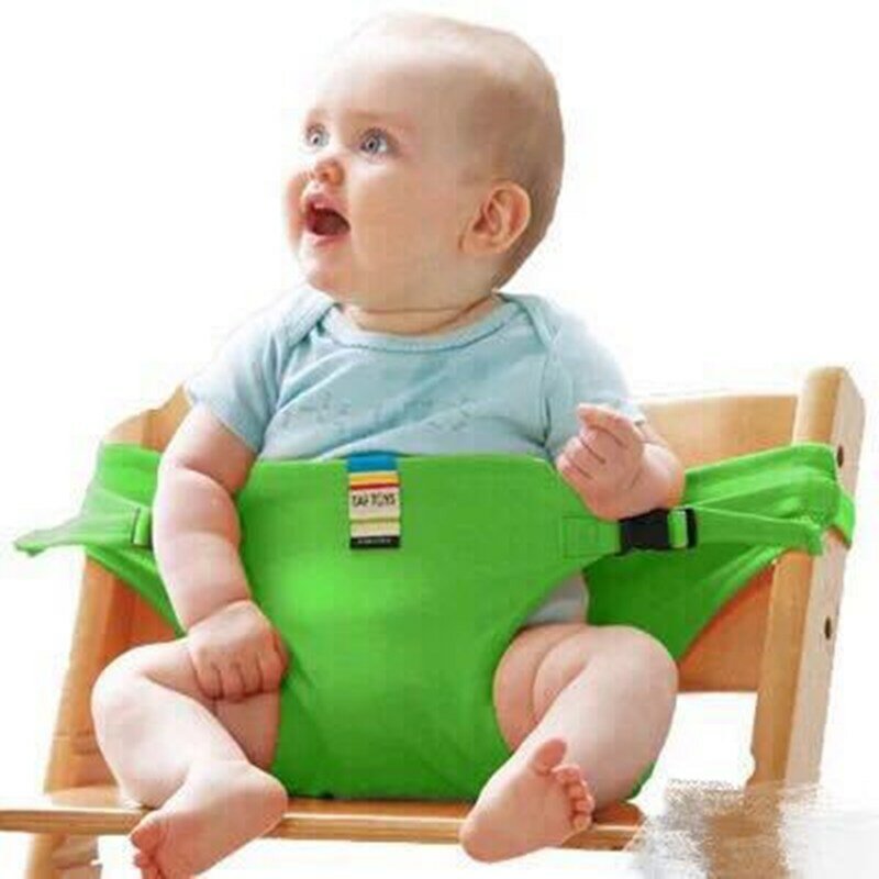 어린이 의자 여행용 접이식 세척 가능 유아용 식사 의자, 높은 식사 커버, 안전 벨트, 수유 아기 케어 액세서리