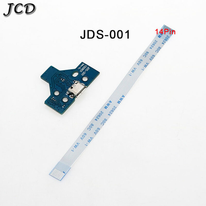 Jcd for Ps4コントローラーUSB充電ポートソケット回路基板、リボン付きフレックスケーブル12ピンjds 011 030 040 14pin 001コネクタ
