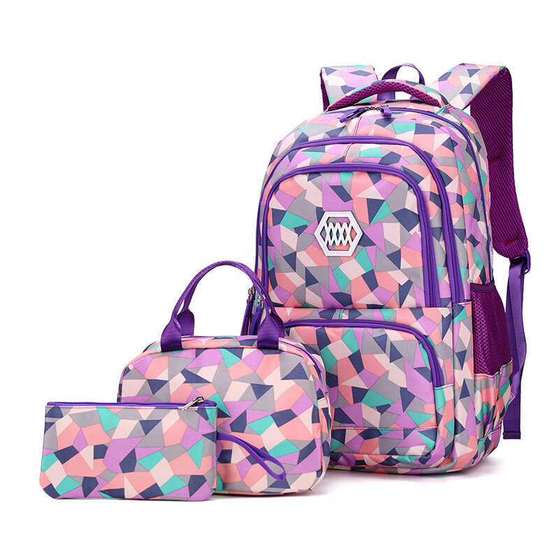 Набор детских школьных сумок для девочек, детский рюкзак для начальной школы, школьные ранцы для принцесс из 3 предметов