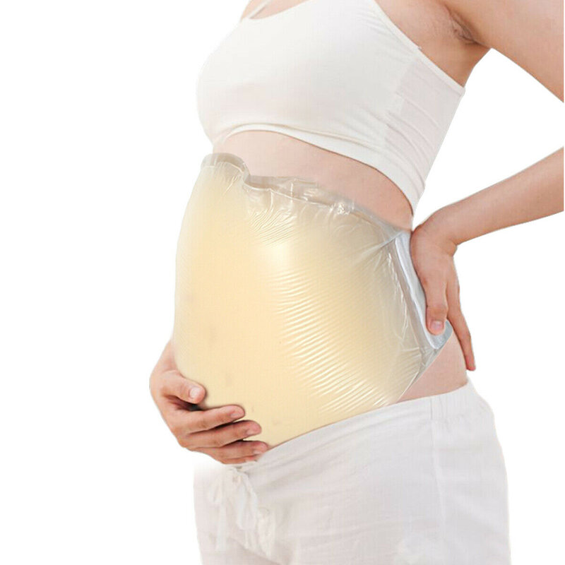 Maternidad barriga falsa Actor embarazada Cosplay disfraces realista Bellyband silicona Bump fotografía estómago adhesivo Artificial