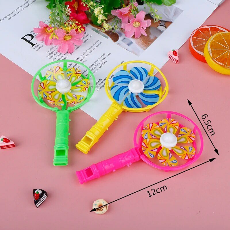 3/5 Pçs/set Plástico Moinho de Vento Assobiando Punho Brinquedos Pinwheel Cheerleading Toy For Kids Crianças