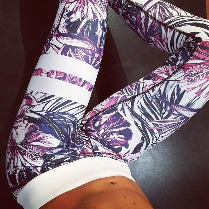 Quick-Drying High-Waist Leggings Rainforest Digital Printing Sports Leggings Outdoor Gym  Pants Women Leggings O5A034