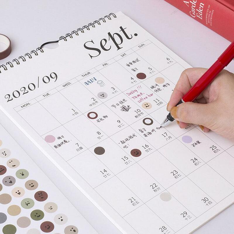 2021 prosty na ścianę kalendarz kalendarz tygodniowy miesięczny Agenda organizator biuro w domu wiszące kalendarz ścienny codzienny terminarz