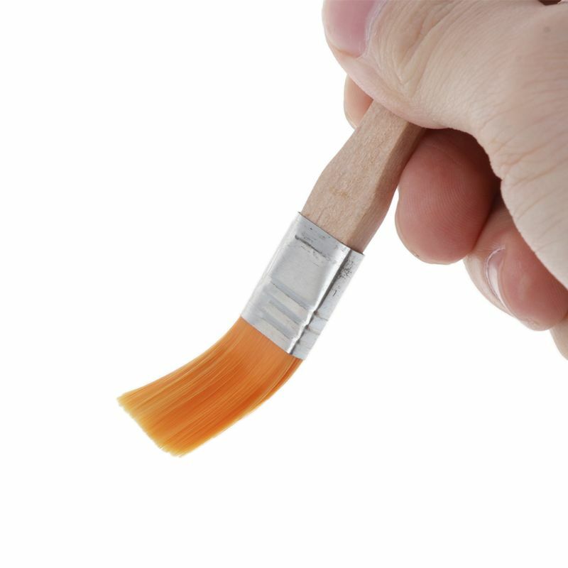 10 Stuks Houten Handvat Borstel Nylon Haren Lassen Cleaning Tools Voor Soldeer Flux Pasta Residu Toetsenbord
