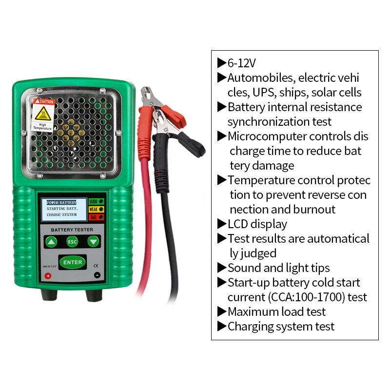 Duoyi DY226A 3 In 1 Auto Batterij Tester Tractie 6V 12V Dc Auto Power Belasting Uitgangspunt Lading Cca test Tool Batterij Meting
