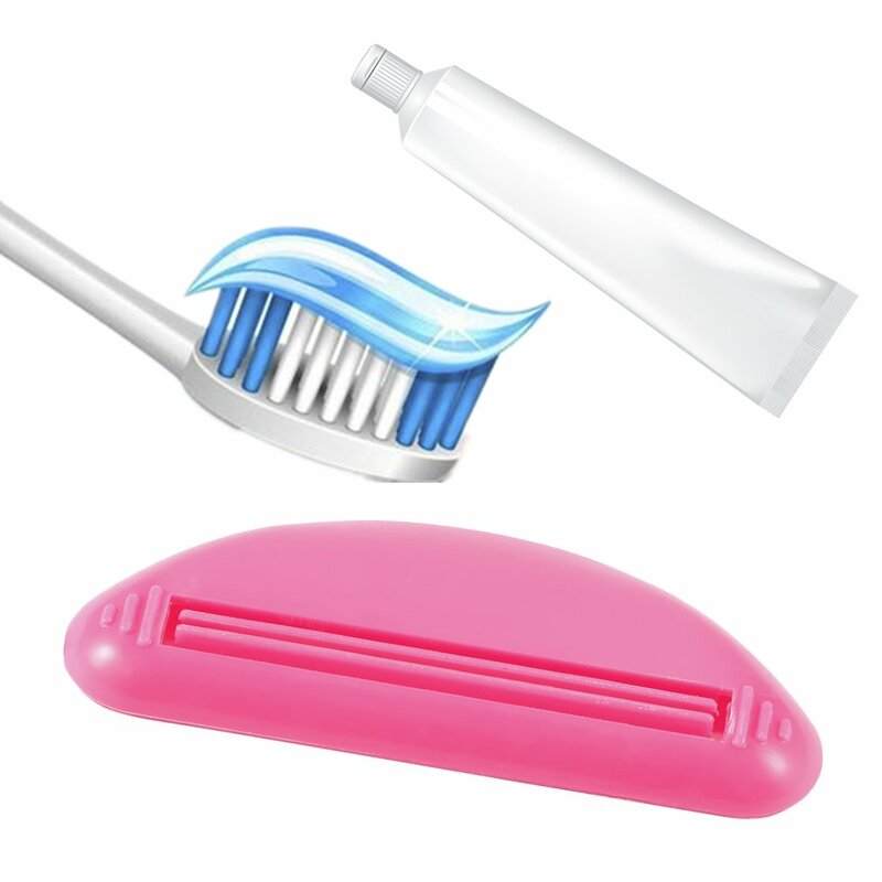2 قطعة موزع معجون الأسنان سهلة البلاستيك معجون الأسنان أنبوب عصارة مفيدة معجون الأسنان المتداول حامل الحمام المنزل مقابض عصرية