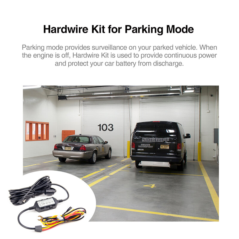 Viofo A129 A119 V3 Car Camera 3 Wire ACC Hardwire Kit Cable HK3 For Parking Mode optional  Mini/Micro2/ATC/ATS Fuse Tap