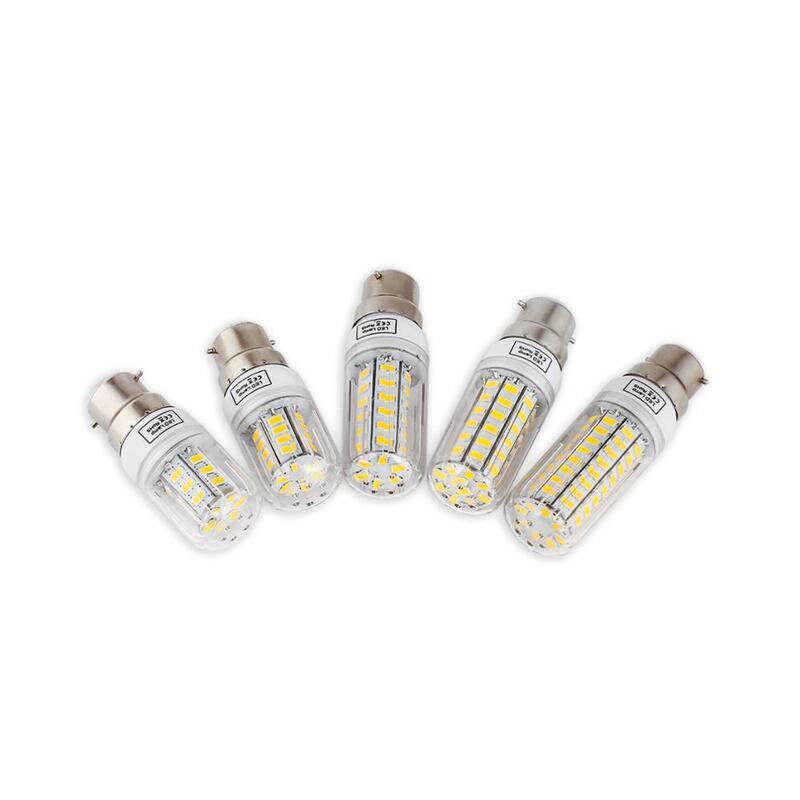 Lâmpadas de milho LED para casa, B22, baioneta, 5730, SMD, Cool, quente, brilhante lâmpada branca, AC 220V, 12W, 15W, 20W, 25W, 30W