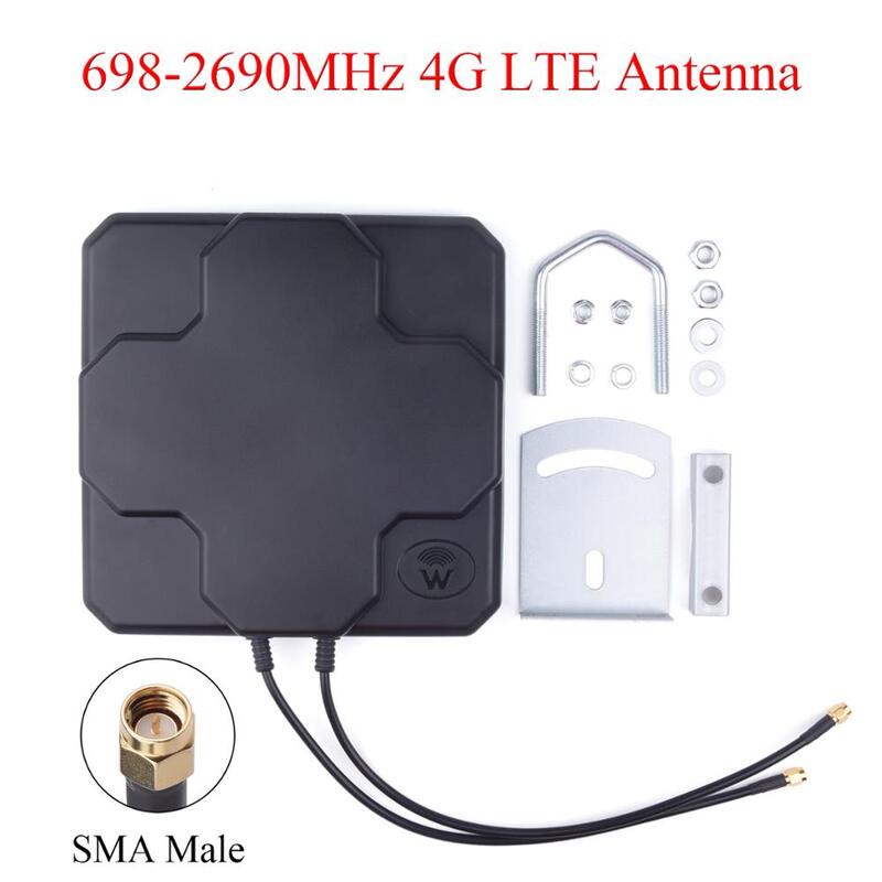 Antenne extérieure 4G LTE 18dbi double SMA mâle pour routeur sans fil, amplificateur de Signal répéteur, 698-2690MHz à Gain élevé