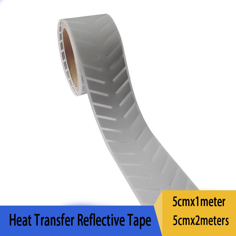 5Cm Reflecterende Tape Warmte Overdracht Vinyl Film Hoge Vsibility Strip Helder Zilver Sticker Diy Voor Kleding Met Ijzer