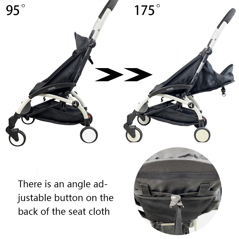 Baby Stroller Cushion Seat For Babyzen yoyo2 yoya Stroller 175 Degrees Cloth Linen Original Material Baby Stroller Accessories
