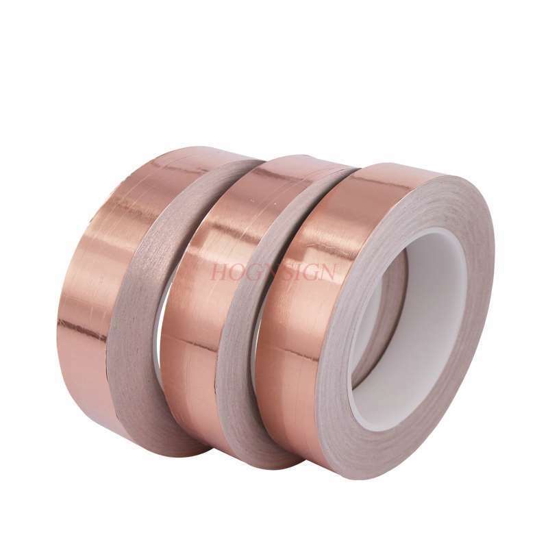 Fita resistente de alta temperatura da anti-radiação adesiva condutora lateral do cobre puro da fita da folha de cobre do único condutor