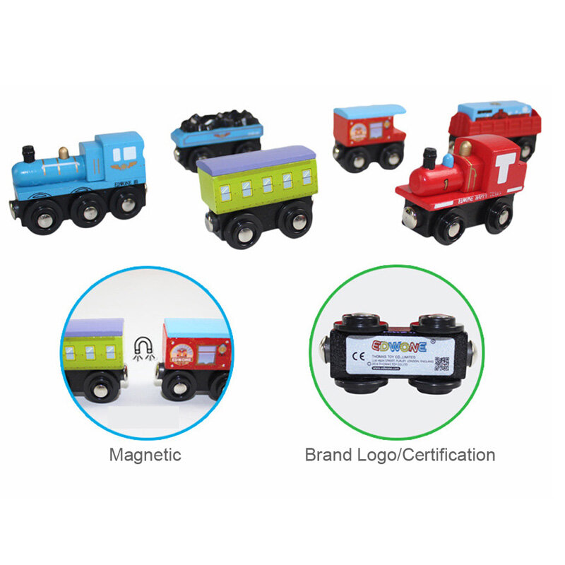 Jouet de Train magnétique en bois, jouet en bois, hélicoptère, voiture, camion, accessoires adaptés aux pistes de marque, jouets pour enfants