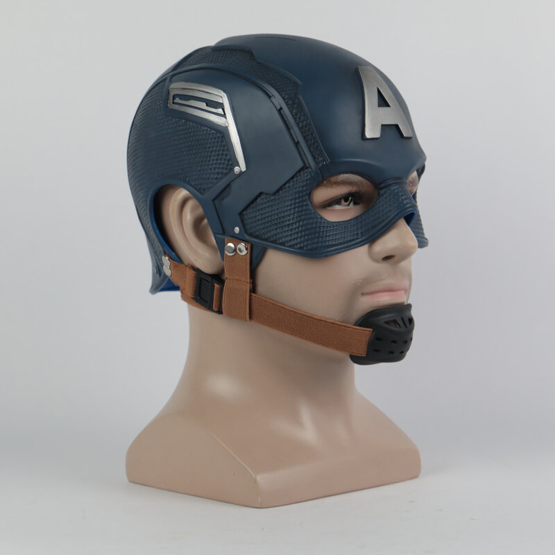 Máscara de Capitán América Civil War, casco de Halloween, máscara de látex, disfraz de Cosplay