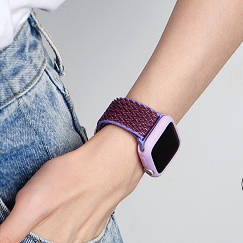 Coque + bracelet de protection pour Apple watch, 44mm 42mm, coque + bracelet iwatch série SE 6 5 4 3 2 38mm 40mm, nouvelle collection