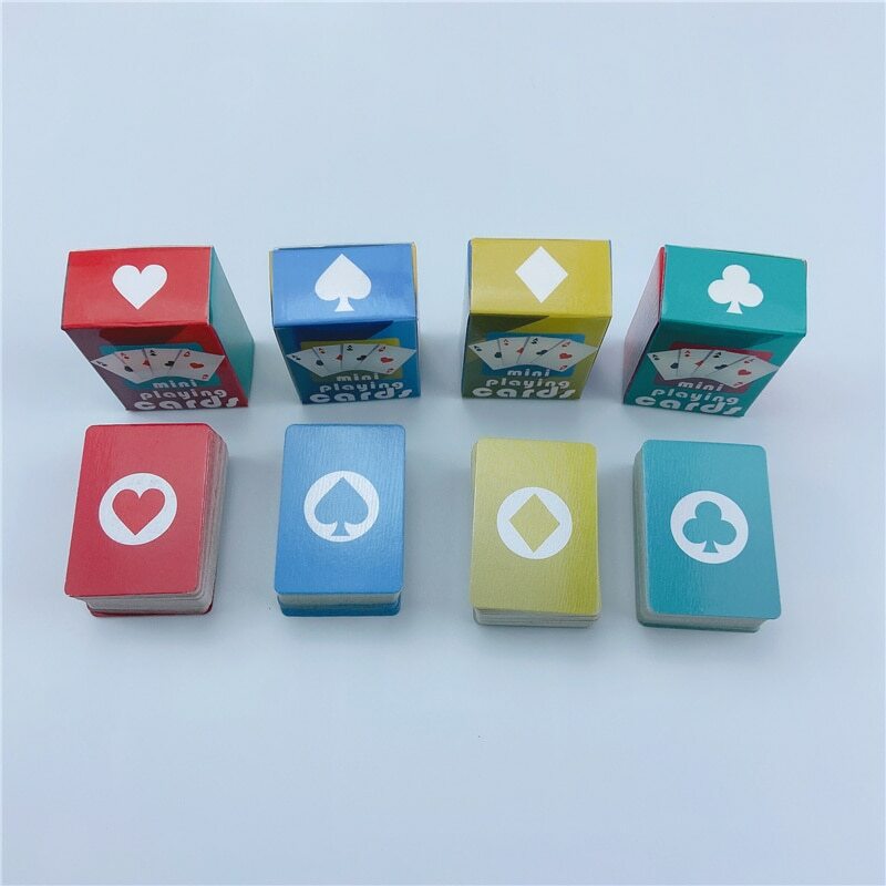 Leuke Mini Miniatuur Games Poker Mini Speelkaarten 40X28mm Miniatuur Voor Poppen Accessoire Woondecoratie Hoge Kwaliteit Card Game