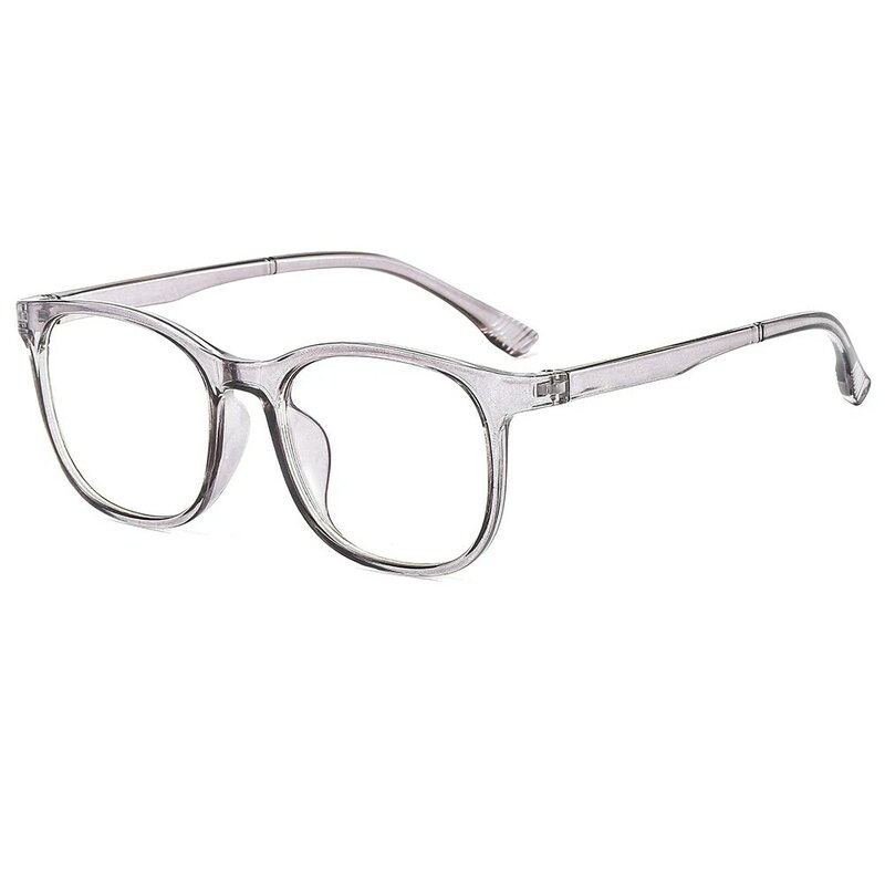 男性と女性のための透明なコンピューター眼鏡,青いアンチライトスクエアレンズ,光学ガラス眼鏡,丸い