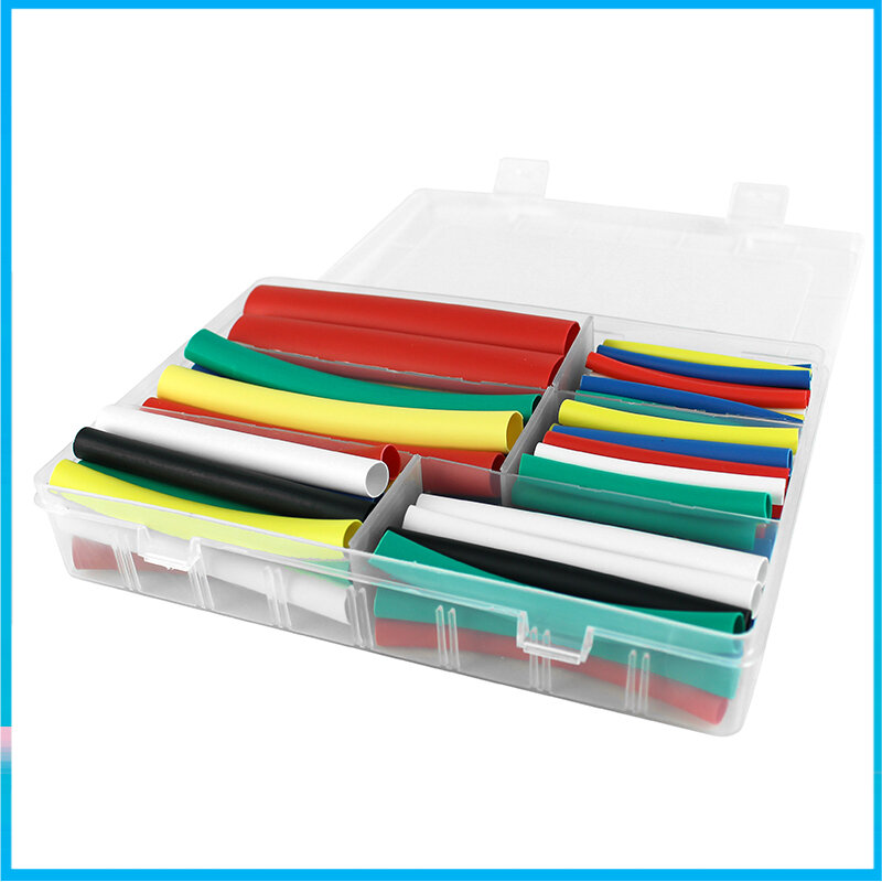 102pcs Assorted Polyolefin PE Heat Shrink Tube Set 3:1 ratio Dual Wall Tubing Adhesive Lined with Glue Wrap Wire Cable kit