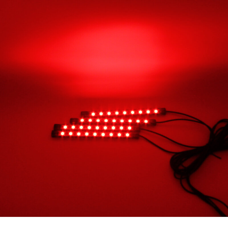FStuning 17CM samochodowe listwy LED lampy dekoracyjne RGB obsługa przez aplikację w telefonie Led Lights dekoracja do atmosfery samochodu wewnętrzna lampka Led