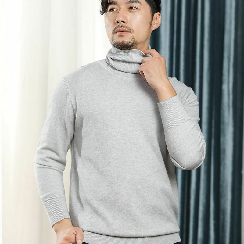 Autumn and Winter Hooded Sweater Cardigan Men's Loose Knit Sweater Pullover Leisure Thick Cardigan Long Sleeve