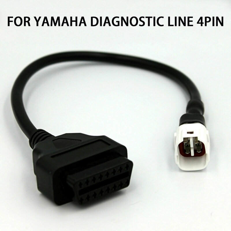 1 Pc Schwarz 4 Pin Zu OBD2 Fehler Code Reader Motorrad Scanner Diagnose Kabel Werkzeug Für Yamaha MT10 FZ10 MT09 XSR MT07 R1 2016 +
