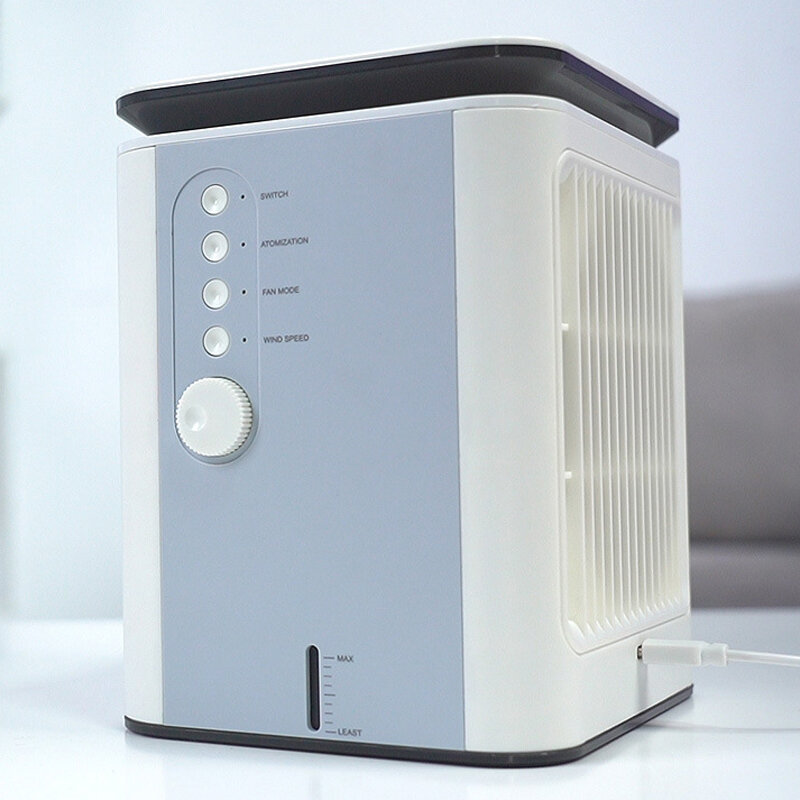 Miniventilador de refrigeración de escritorio, Enfriador de aire por pulverización, USB, pequeño, para estudiantes, dormitorio y oficina