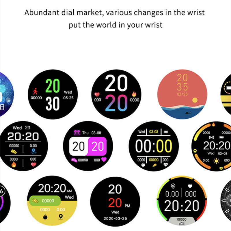 RUNRUNFIT-reloj inteligente ZL02 para hombre y mujer, accesorio de pulsera resistente al agua con Bluetooth, control del ritmo cardíaco, compatible con iPhone y Android