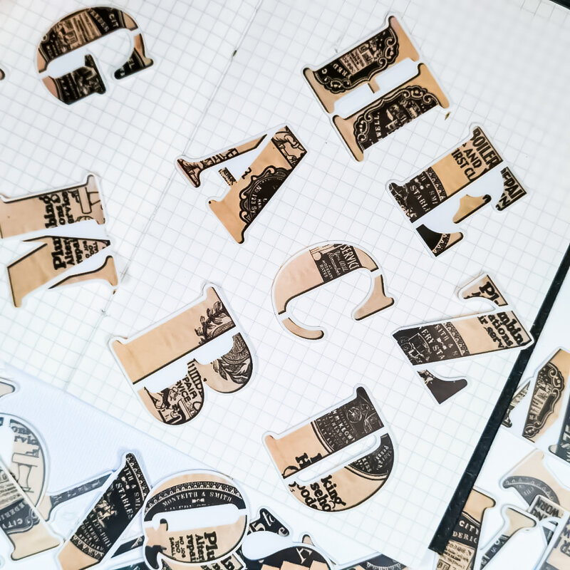 26 Stuks Schattige Letters Krant Papier Stickers Ambachten En Scrapbooking Stickers Boek Decoratieve Sticker Diy Briefpapier