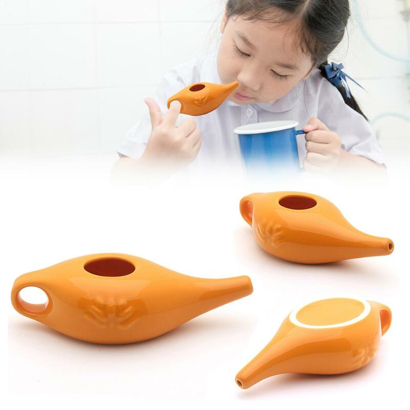 250ml ceramica Neti Pot sistema di lavaggio nasale detergente Kit di lavaggio del naso per rinite del seno allergia naso Yoga Detox risciacquo
