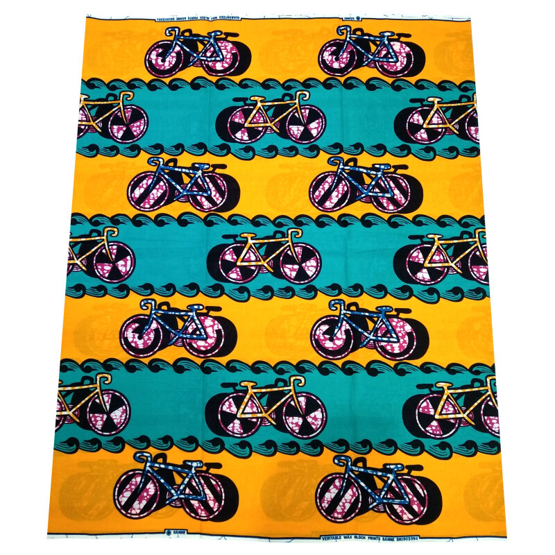 Afrykańska woskowana tkanina tkanina New Arrival kontrastowa drukowana wysokiej jakości czysta bawełna gwarantowana Ankara prawdziwy wosk 6 jardów na suknię ślubną