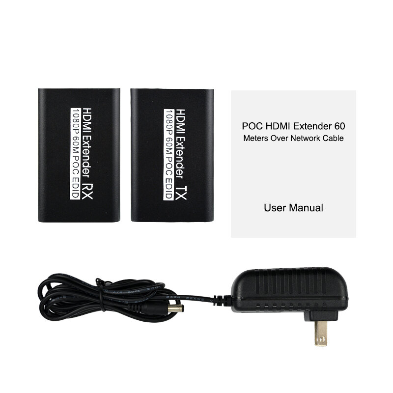 Extender HDMI 60M 1080p 3D HDMI Signal network extender trasmettitore ricevitore su cat5 cat6 RJ45 Ethernet Converter