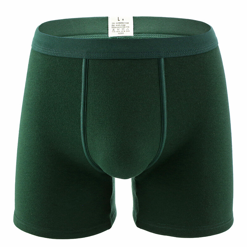 Men's Add Velvet Underwear Winter Thick Cotton Keep Warm Shorts Plus Long Legs Boxers Pants Boxershorts Men Underpants