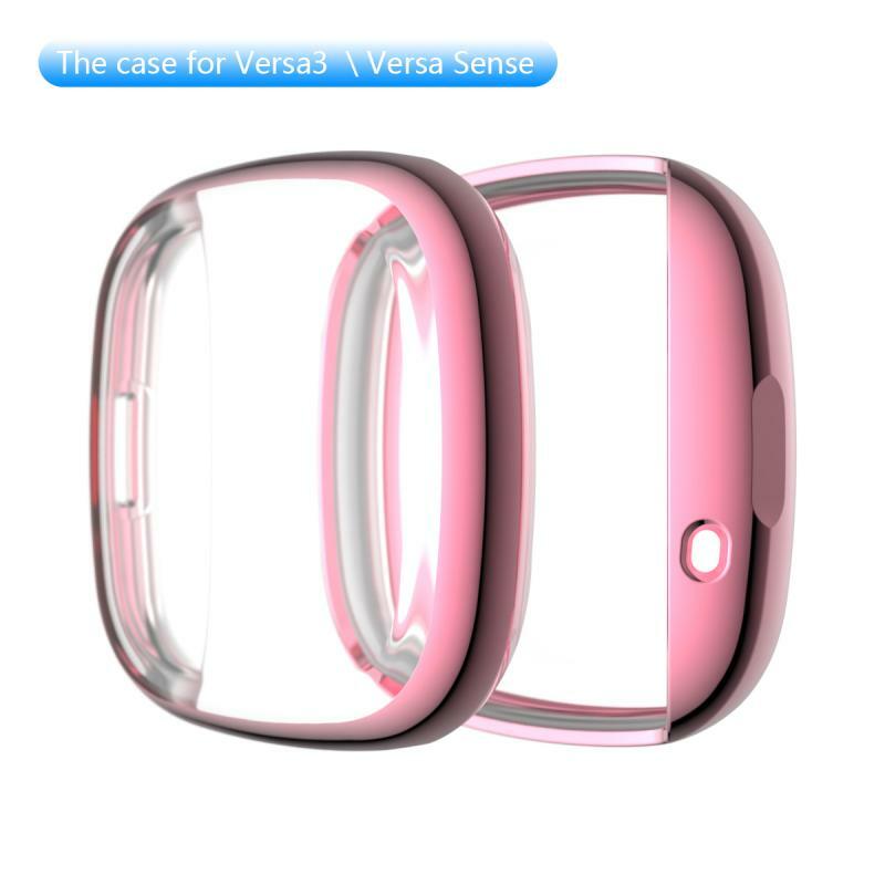 Schutzhülle Für Fitbit Versa 3 Weiche TPU Full Screen Protector Abdeckung Smart Uhr Stoßstange Überzug Shell Für Fitbit Gefühl/Versa3