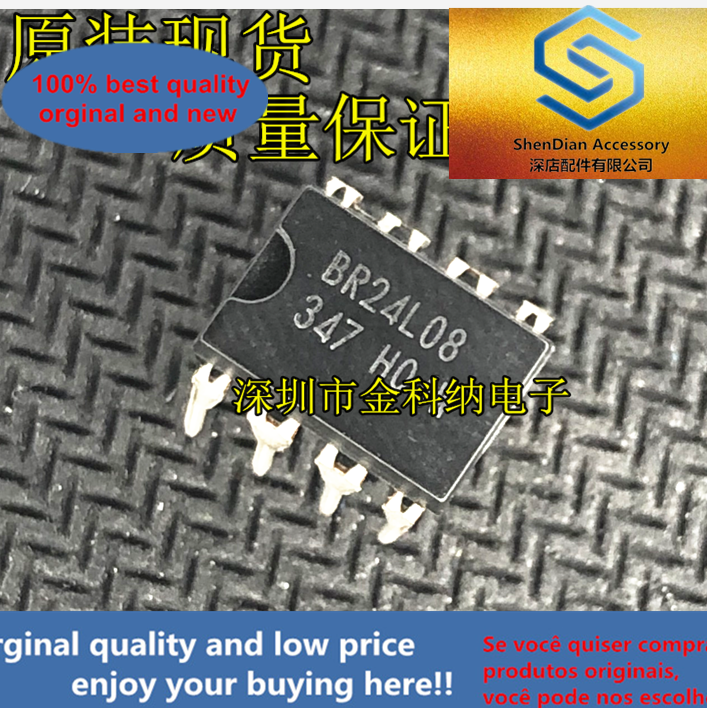 10pcs hanya asli baru BR24L08 DIP-8 pin 1024 × 8 bit erasable programmable PROM